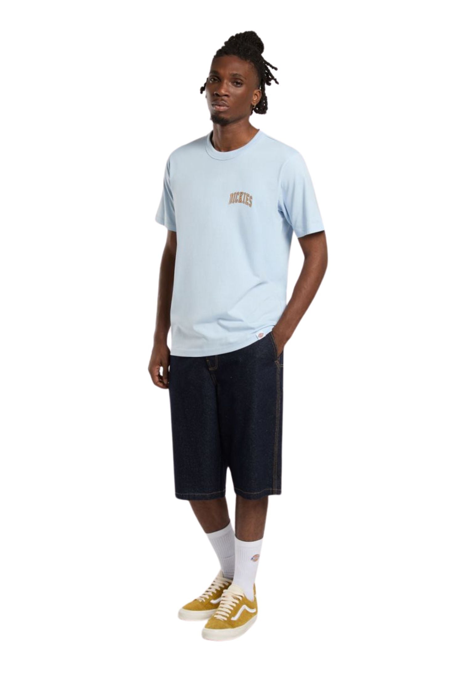 Pantaloni corti Madison in Denim lavato Dickies P25 DK0A4YSYRIN1 DKRINDKRIN DICKIES 