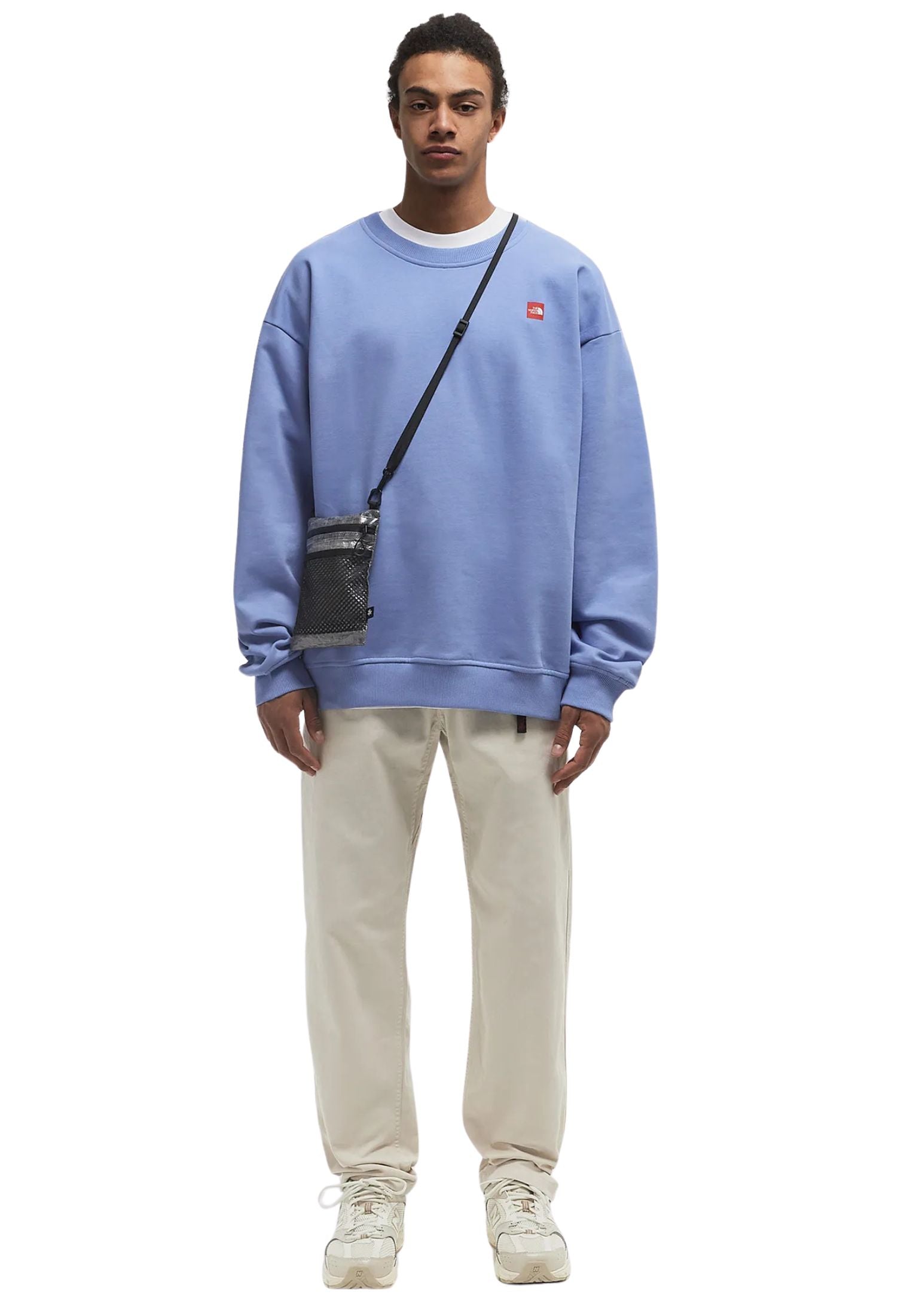 Felpa Axys oversized girocollo blu The North Face P25 NF0A8C1S0YI1 NF0YINF0YI THE NORTH FACE 