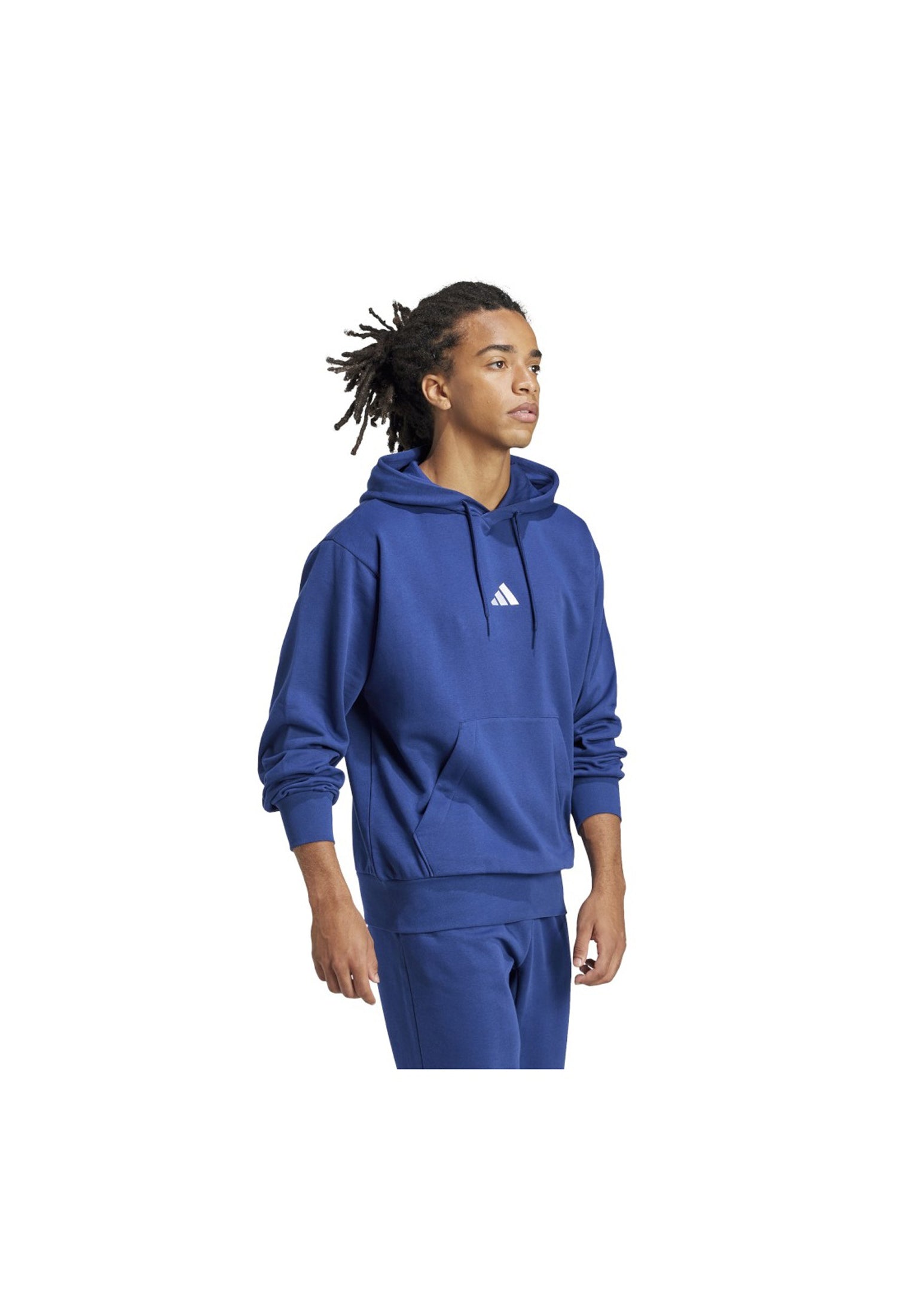 Felpa blu con cappuccio Club Adidas P26 JE3810 DKBLUE/WHITE ADIDAS 