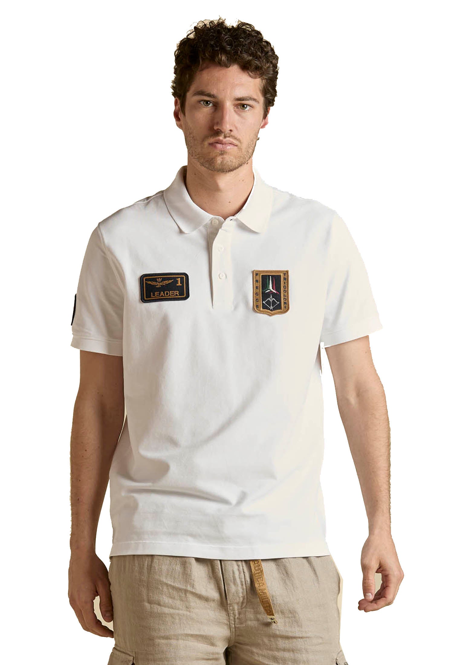 Polo manica corta bianca Frecce Tricolori Aeronautica Militare P26 261PO1927UP00191 7306273062 AERONAUTICA MILITARE 