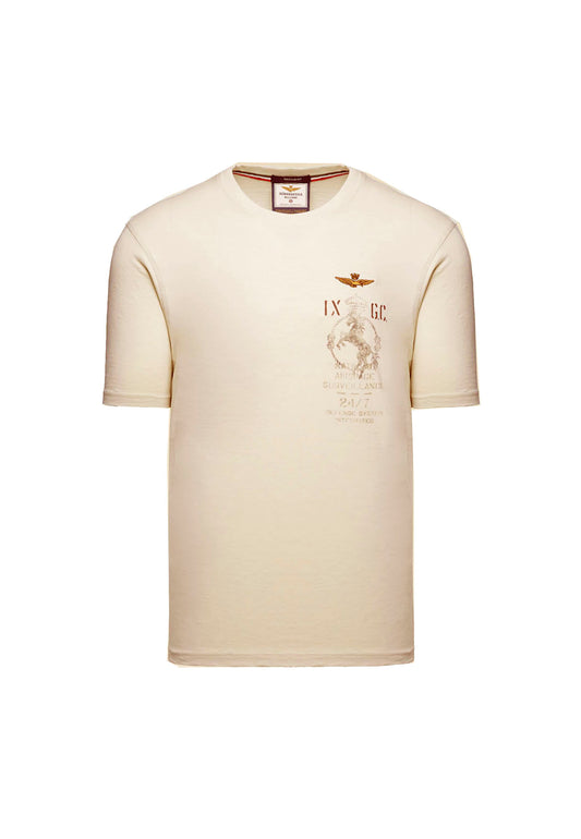 T-shirt bianca girocollo IX Gruppo Caccia Aeronautica Militare P26 261TS2543UJ00686 7307873078 AERONAUTICA MILITARE 