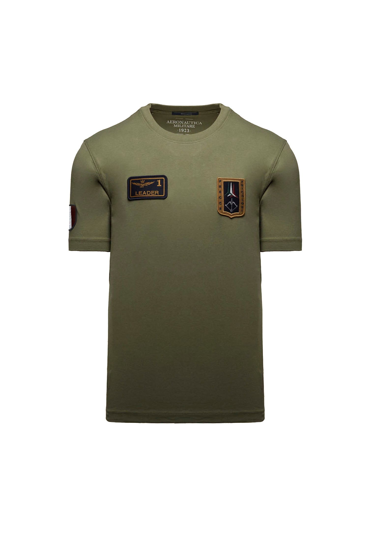 T-shirt girocollo verde cotone Frecce Tricolori Aeronautica Militare P26 261TS2544UJ00592 0730407304 AERONAUTICA MILITARE 