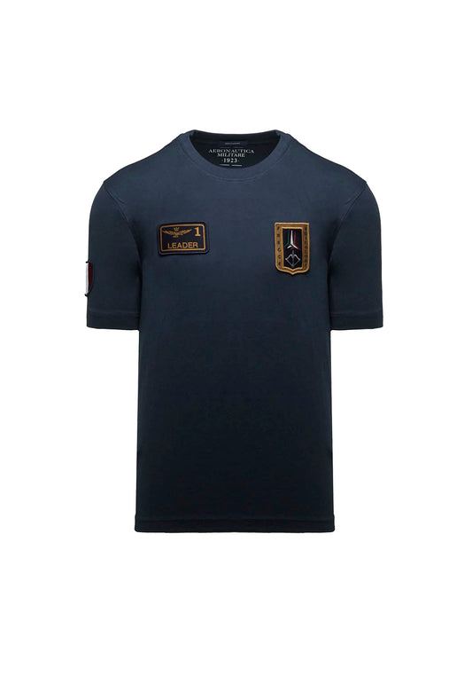 T-shirt girocollo blu cotone Frecce Tricolori Aeronautica Militare P26 261TS2544UJ00592 0818408184 AERONAUTICA MILITARE 