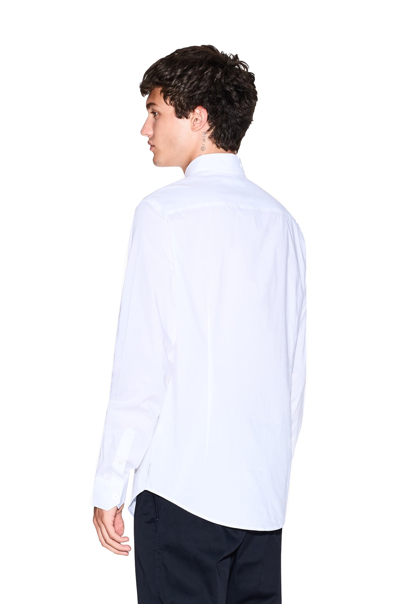 Camicia bianca slim fit cotone popoeline Armani Exchange P26 8NZC31 ZN28Z 11001100 ARMANI EXCHANGE 