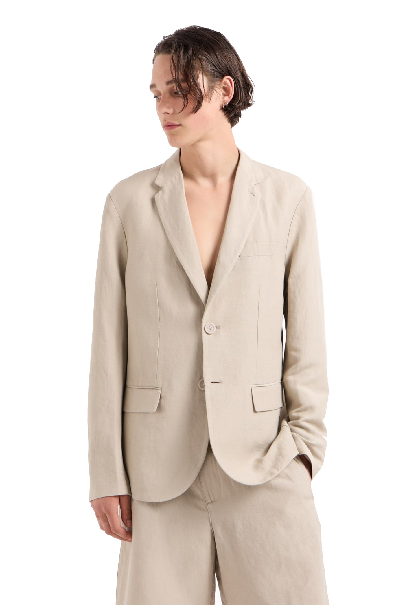Giacca blazer monopetto beige Armani Exchange P26 8NZG15 ZNFNZ 17241724 ARMANI EXCHANGE 