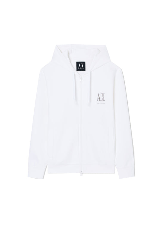 Felpa con cappuccio bianca full zip Armani Exchange P26 XM000371 AF10818 U0009U0009 ARMANI EXCHANGE 