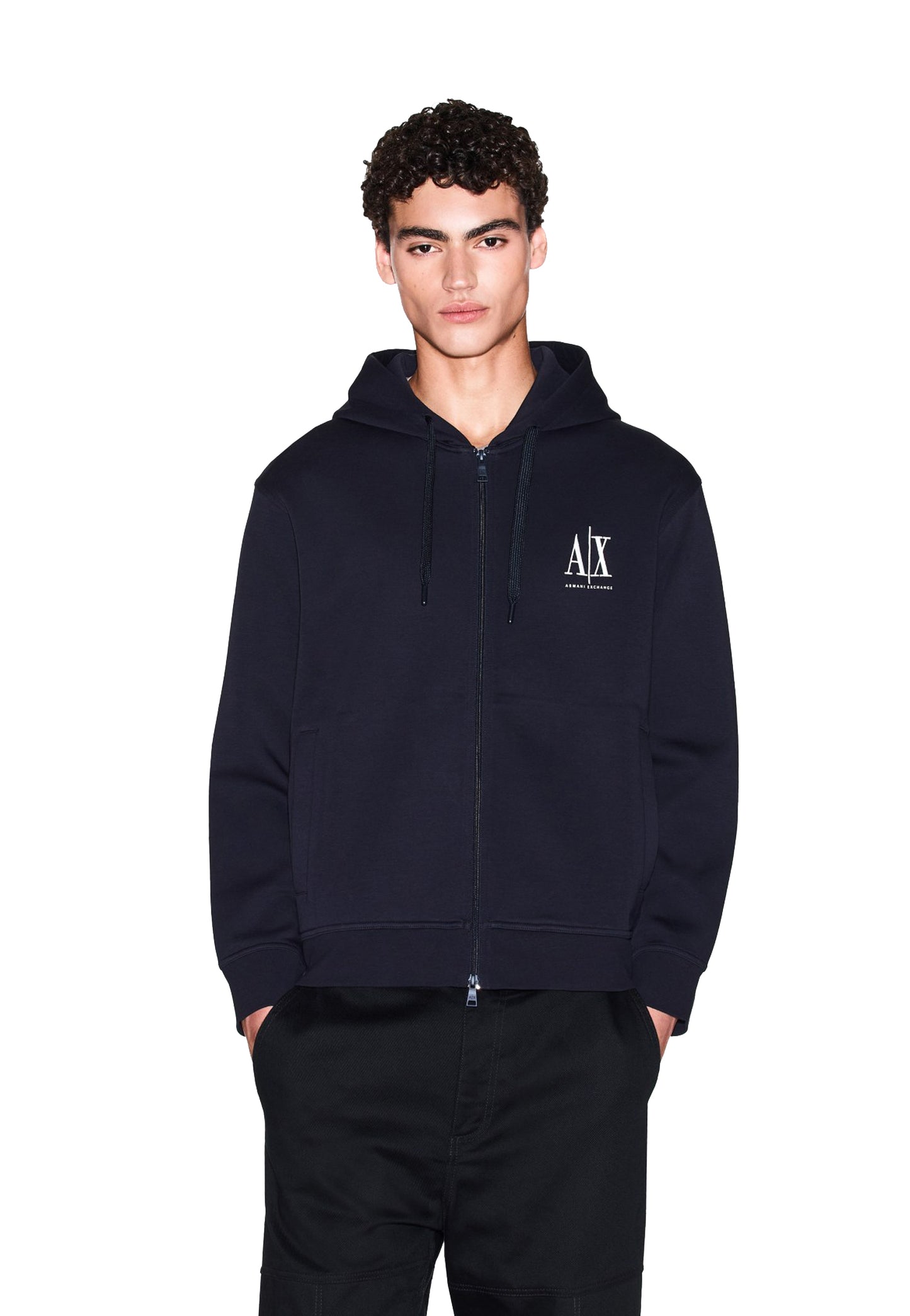 Felpa con cappuccio blu full zip Armani Exchange P26 XM000371 AF10818 UB101UB101 ARMANI EXCHANGE 