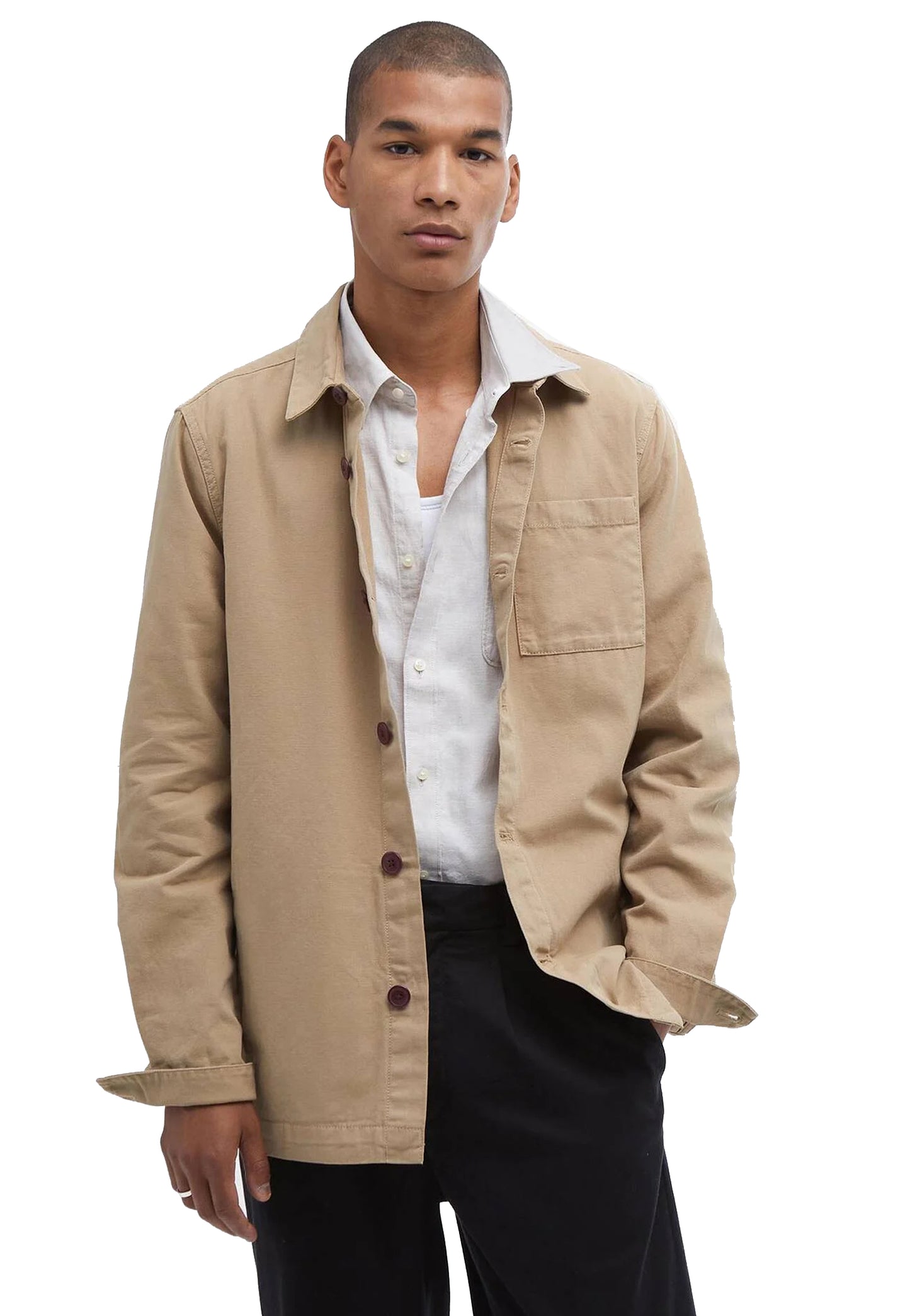 Giacca camicia cotone beige Barbour P26 MOS0281 ST17ST17 BARBOUR 