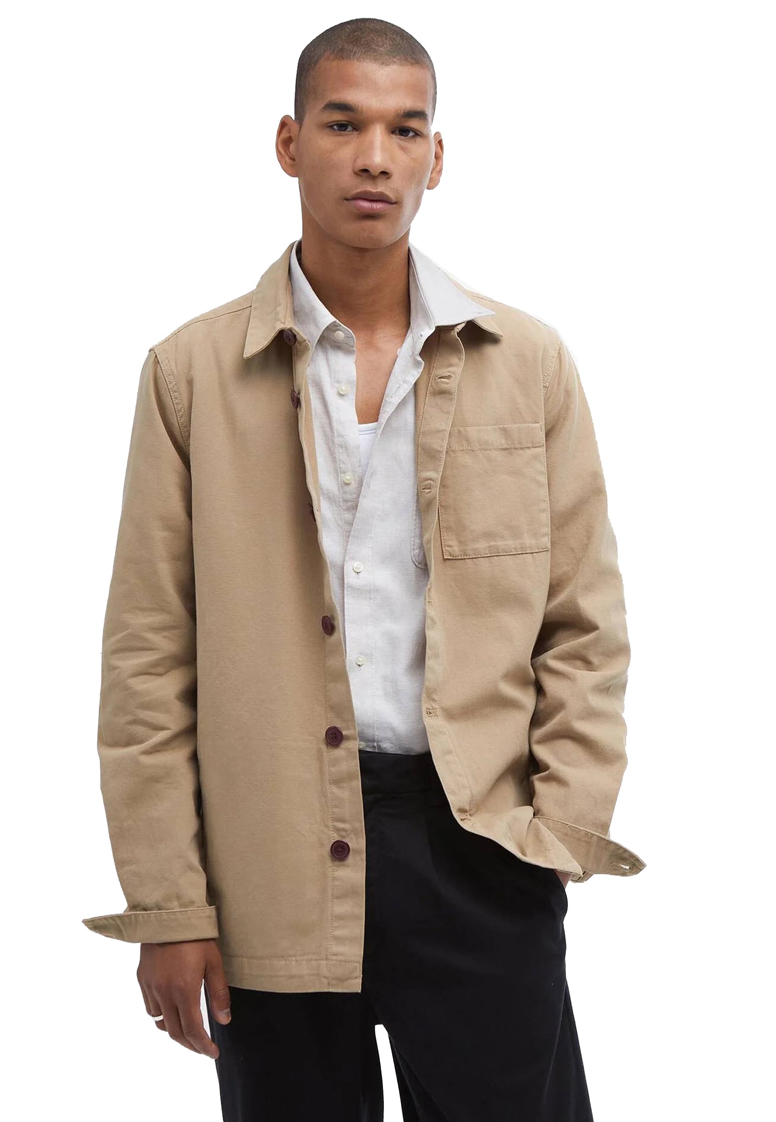 Giacca camicia cotone beige Barbour P26 MOS0281 ST17ST17 BARBOUR 