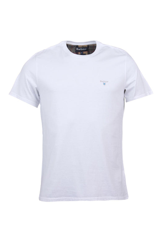 T-shirt girocollo bianca cotone Aboyne Barbour P26 MTS0670 WH11WH11 BARBOUR 
