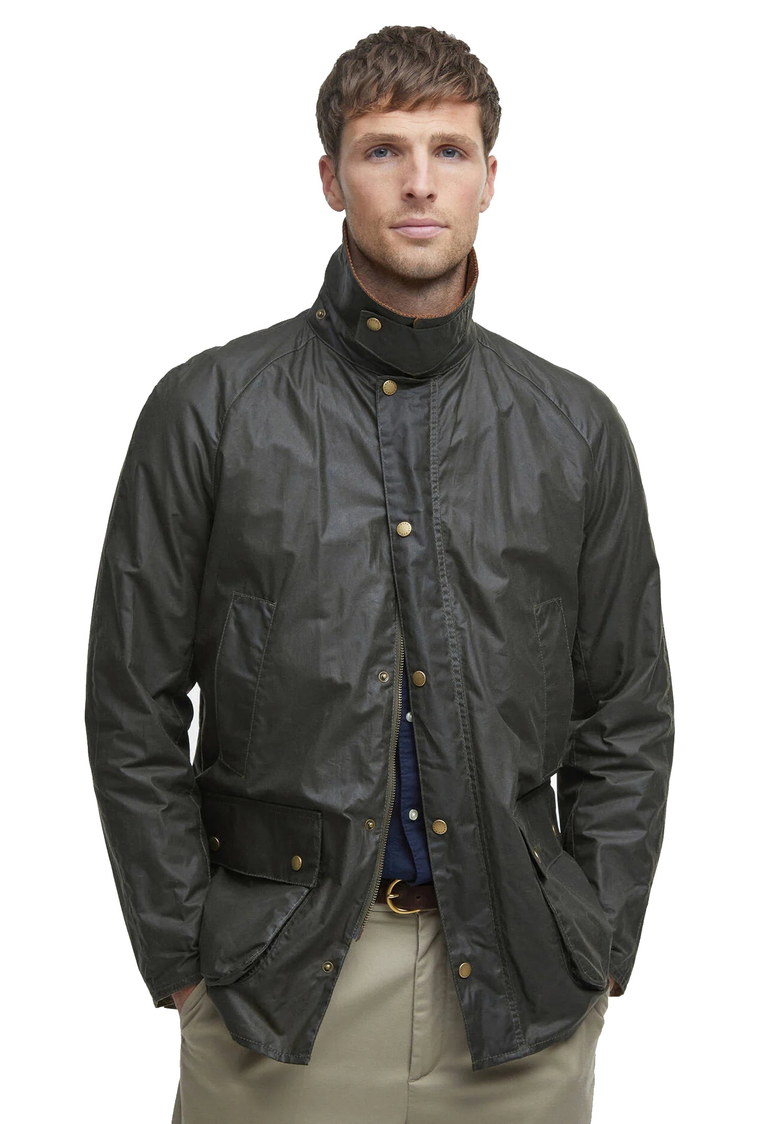 Giacca cerata leggera verde Ashby Barbour P26 MWX1377 OL51OL51 BARBOUR 