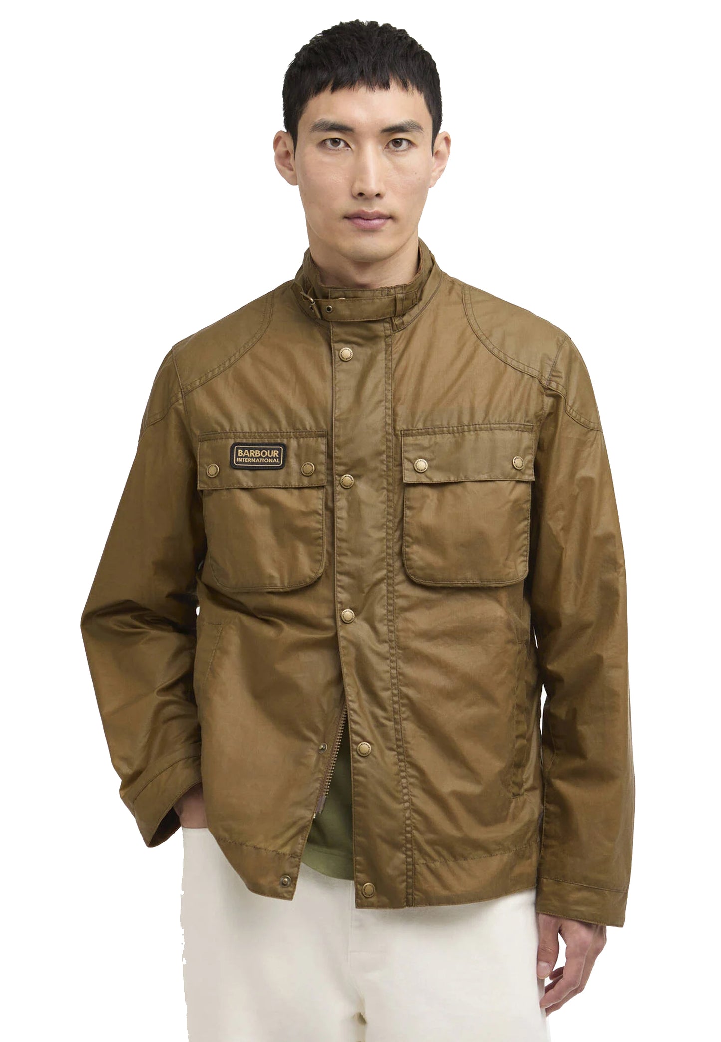 Giacca beige cerata cotone Merton Barbour P26 MWX2455 SN31SN31 BARBOUR INTERNATIONAL 