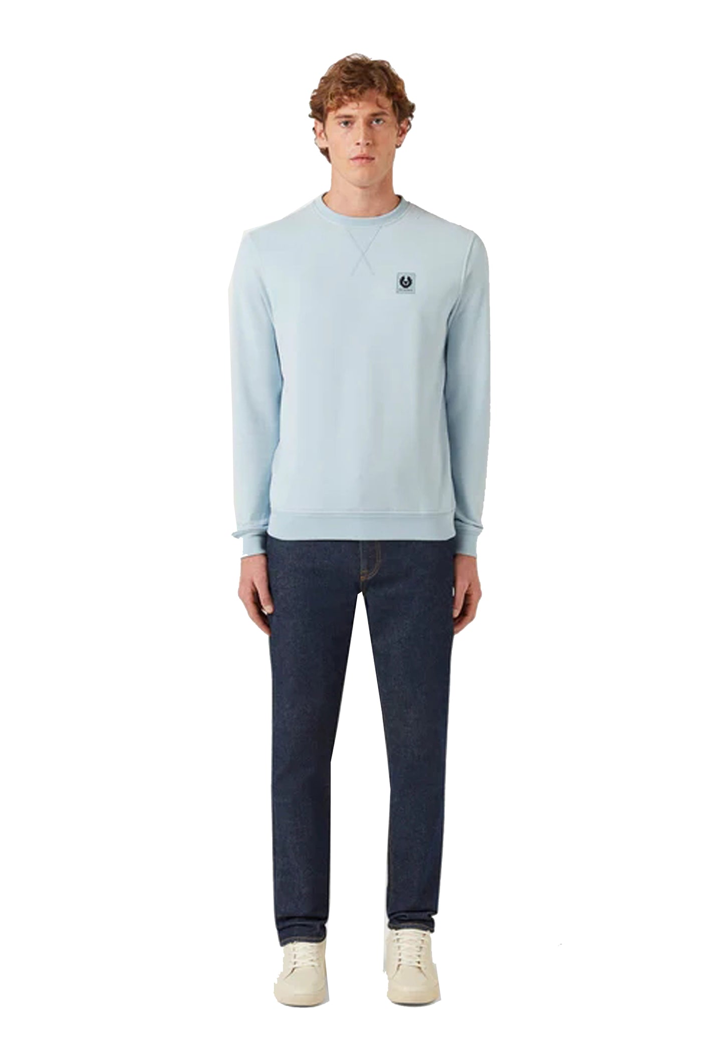 Felpa girocollo azzurro Belstaff P26 100049 Sky BlueSky Blue BELSTAFF 