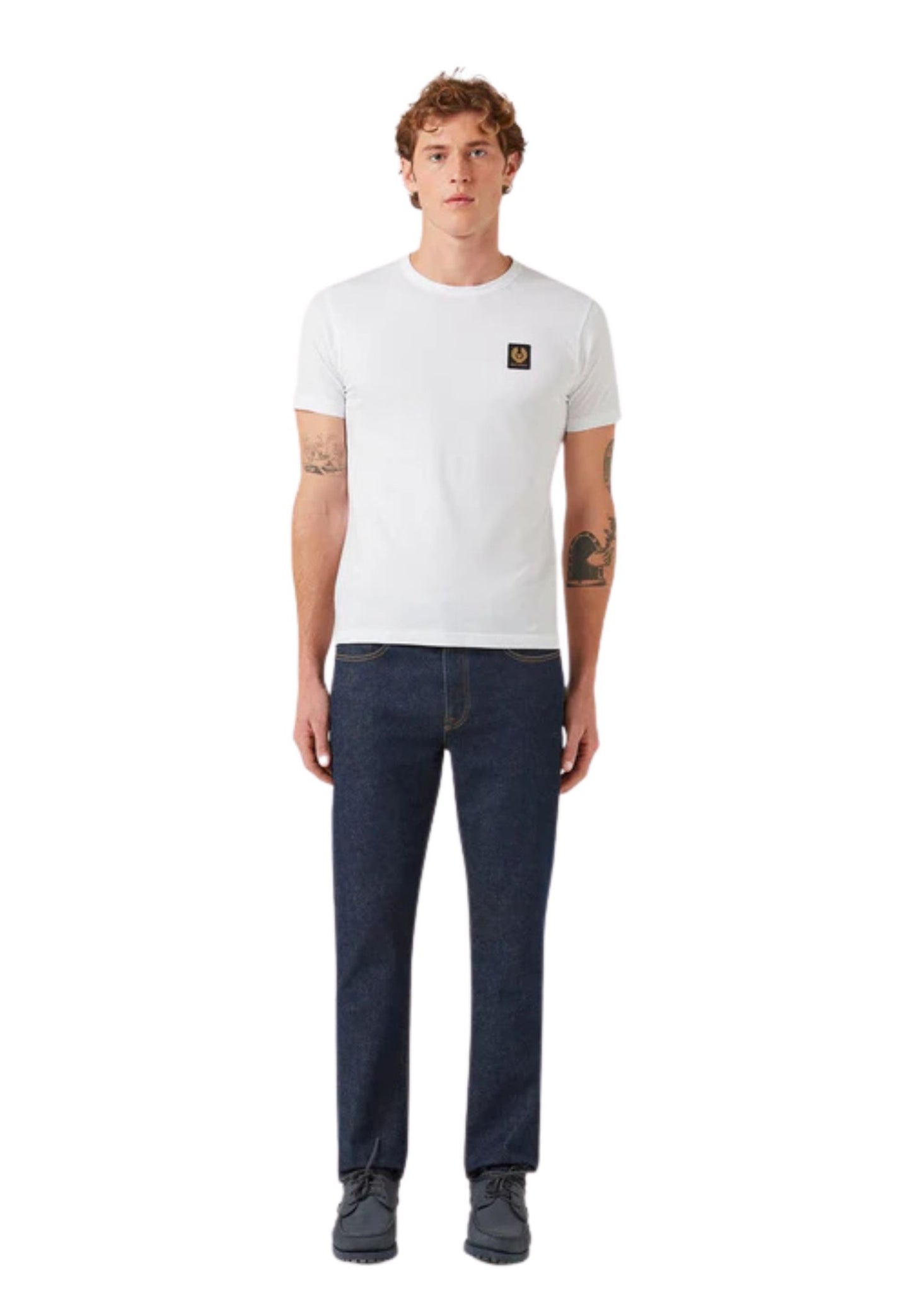 T-shirt girocollo bianca cotone Belstaff P26 100055 WhiteWhite BELSTAFF 