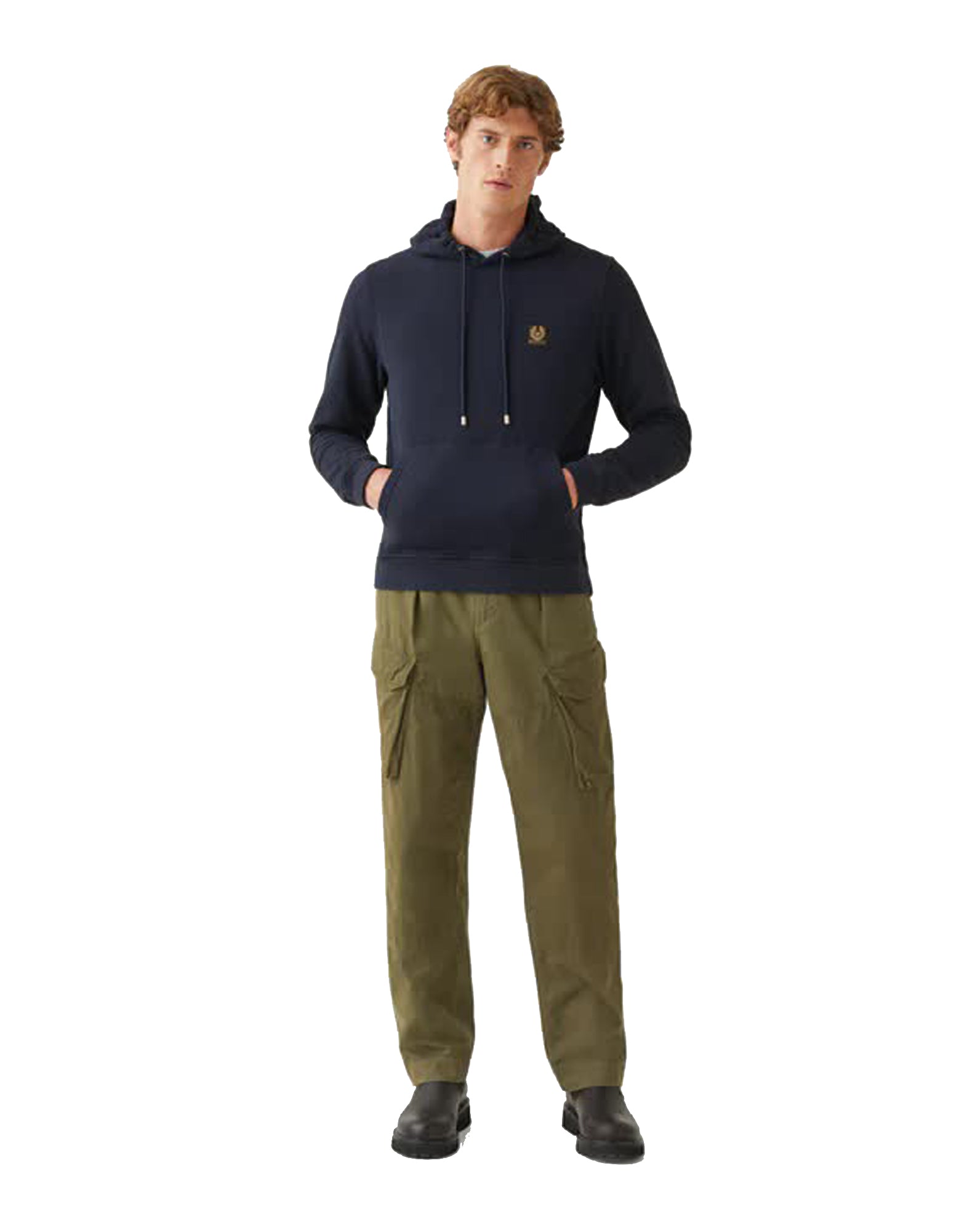 Felpa con cappuccio blu cotone Belstaff P26 103000 Dark InkDark Ink BELSTAFF 