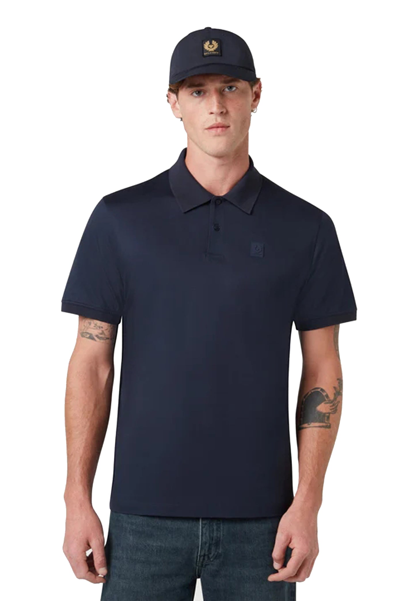 Polo cotone blu scuro Steel Belstaff P26 106040 Dark InkDark Ink BELSTAFF 