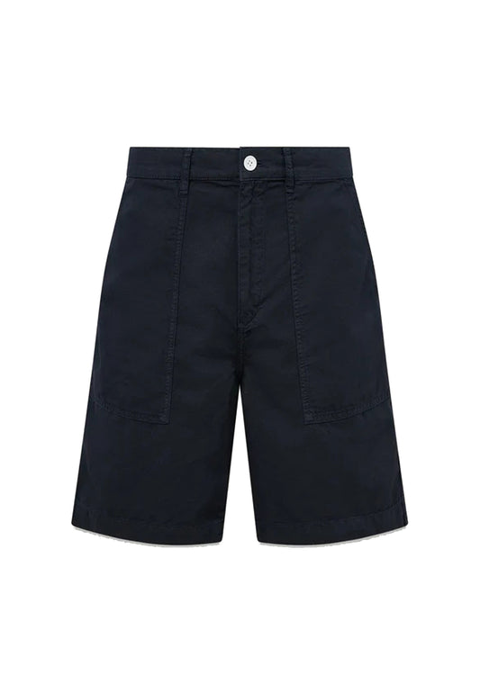 Pantaloni corti bermuda cotone e lino blu Belstaff P26 106385 Dark InkDark Ink BELSTAFF 