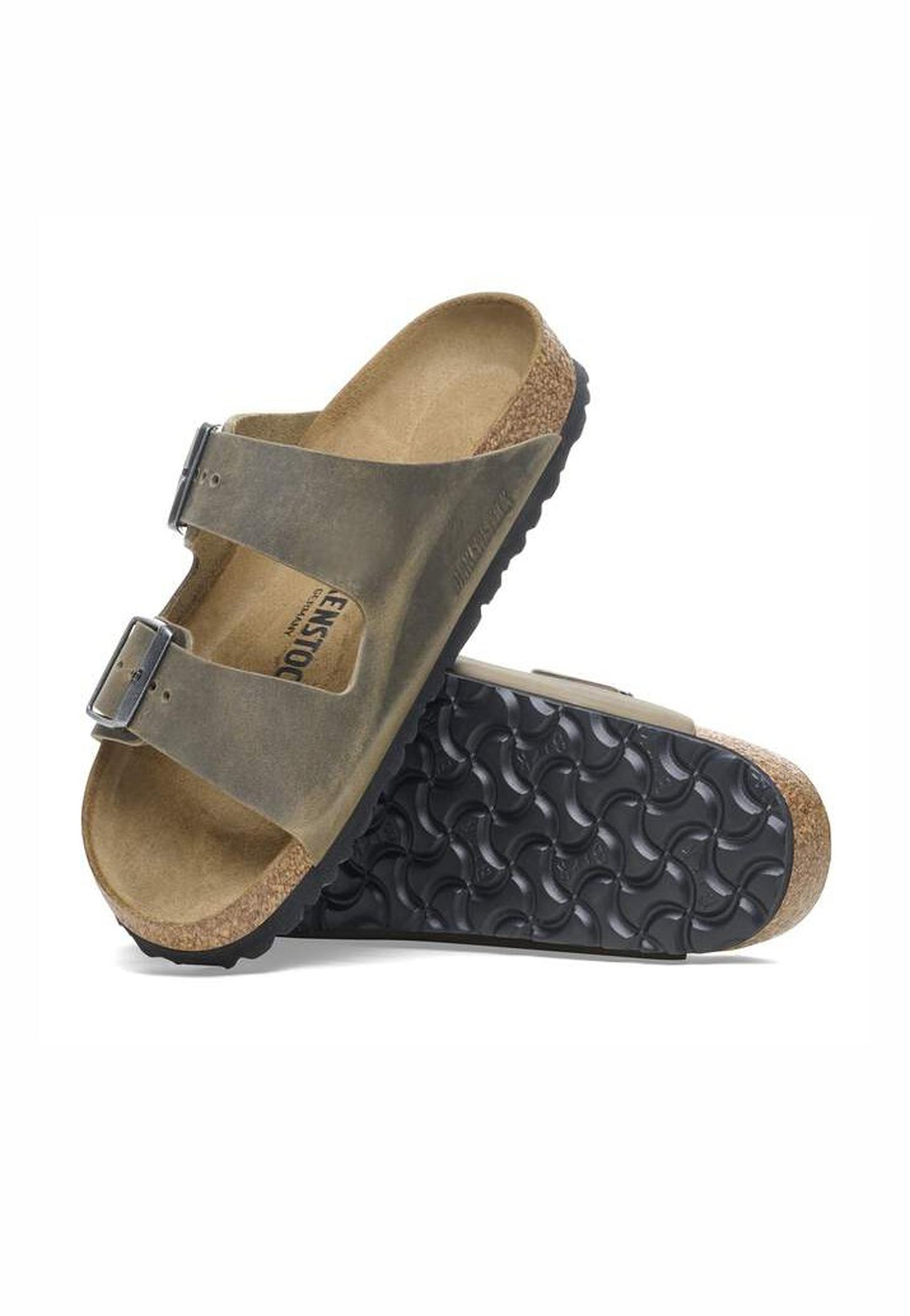 Ciabatte sandali verdi pelle oliata Birkenstock P26 1027039 BI-C3 BIRKENSTOCK 