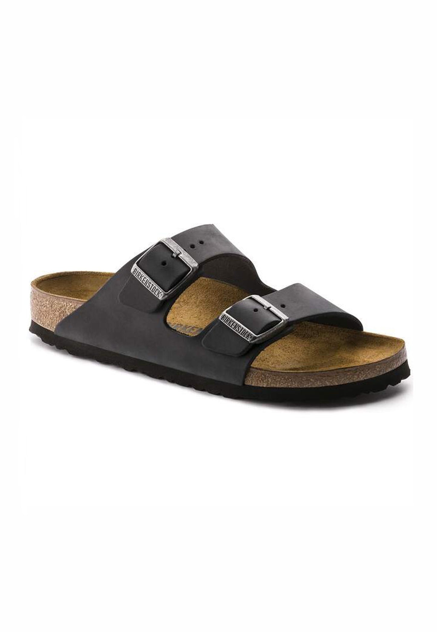 Ciabatte sandali neri pelle oliata Arizona Birkenstock P26 552113 BI-C3 BIRKENSTOCK 