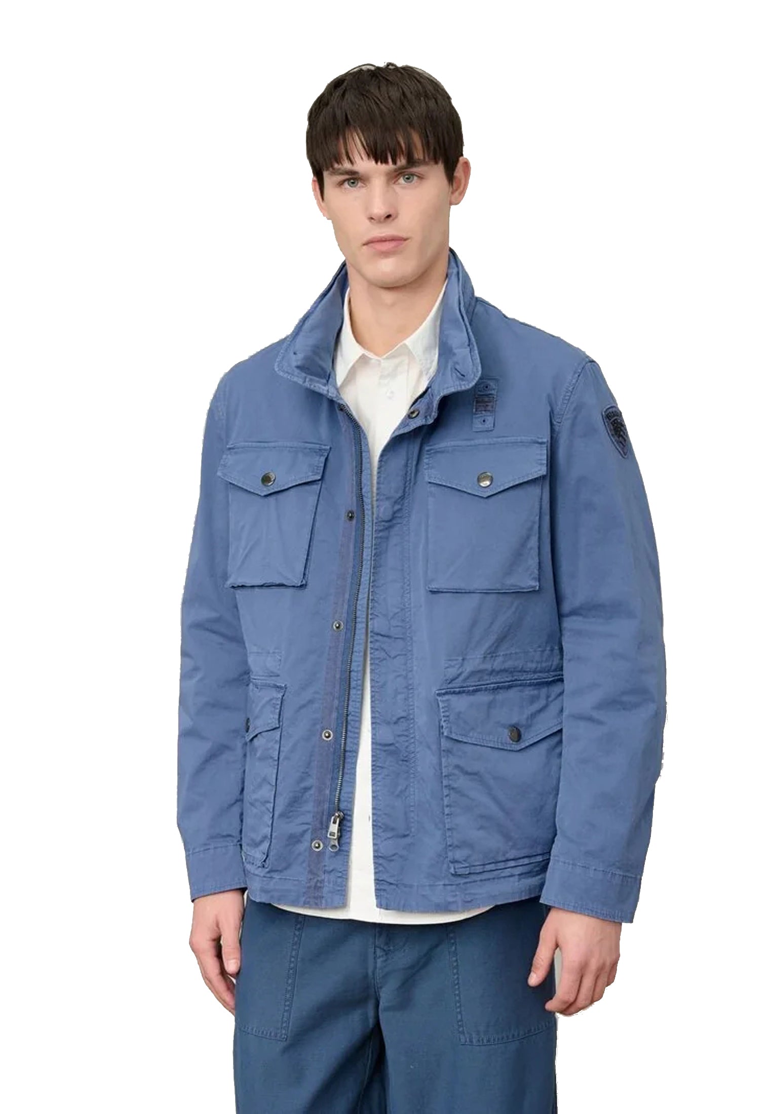 Giacca leggera cotone blu indico Ashmont Dyed Blauer P26 26SBLUB04119 007449890 BLAUER 