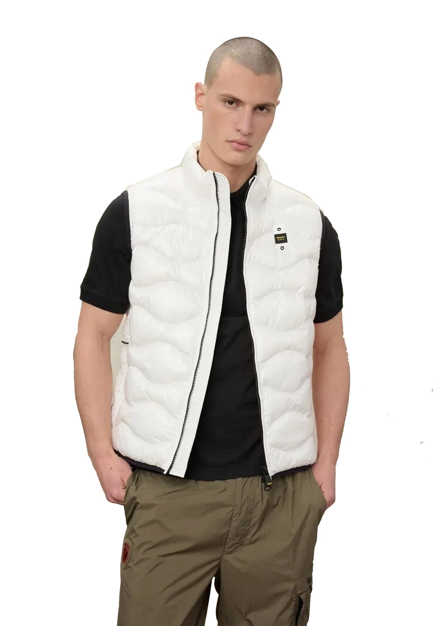 Gilet Smanicato trapuntanto imbottito bianco Danny Blauer P26 26SBLUX02184 005958100 BLAUER 