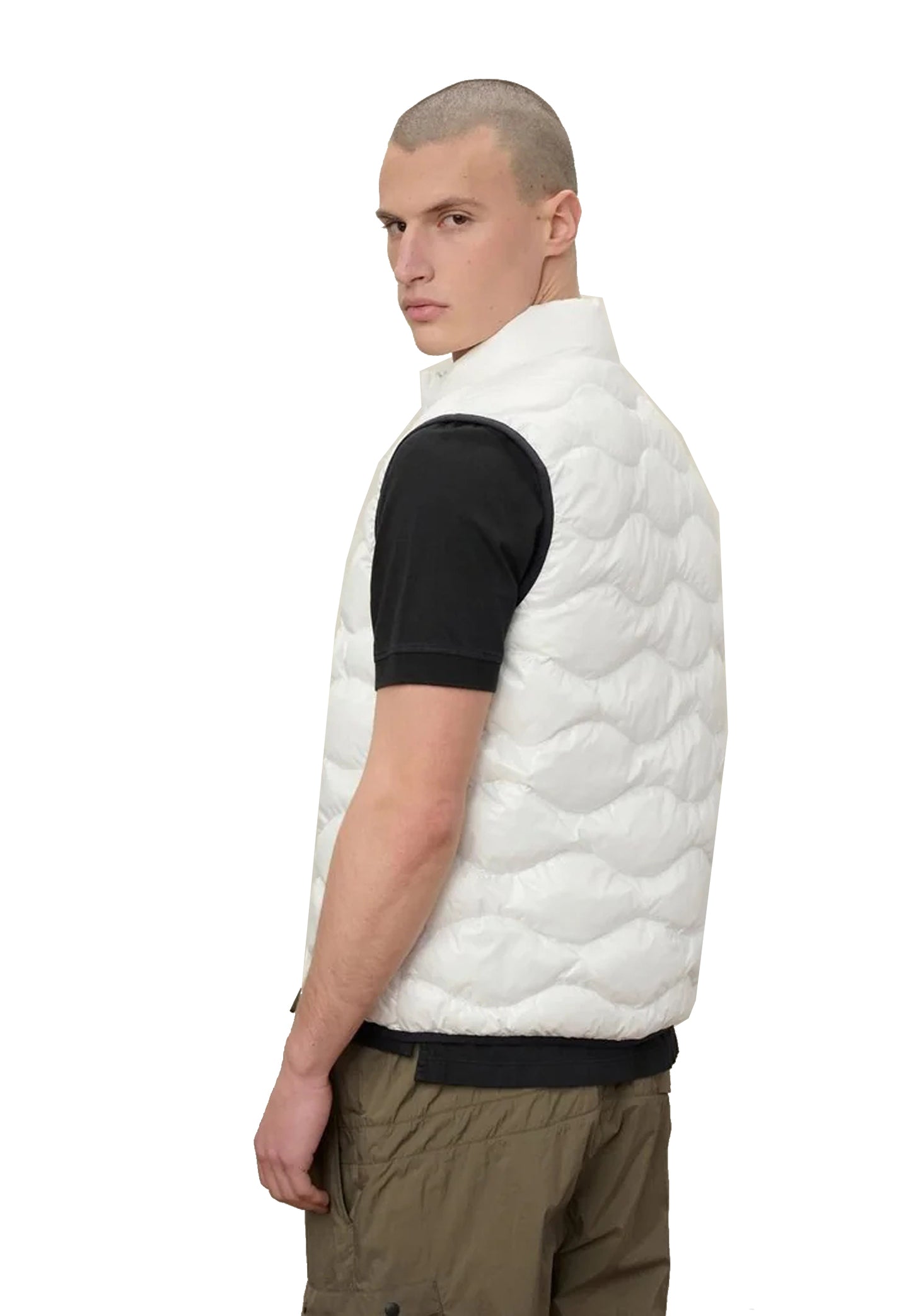 Gilet Smanicato trapuntanto imbottito bianco Danny Blauer P26 26SBLUX02184 005958100 BLAUER 
