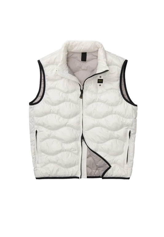 Gilet Smanicato trapuntanto imbottito bianco Danny Blauer P26 26SBLUX02184 005958100 BLAUER 