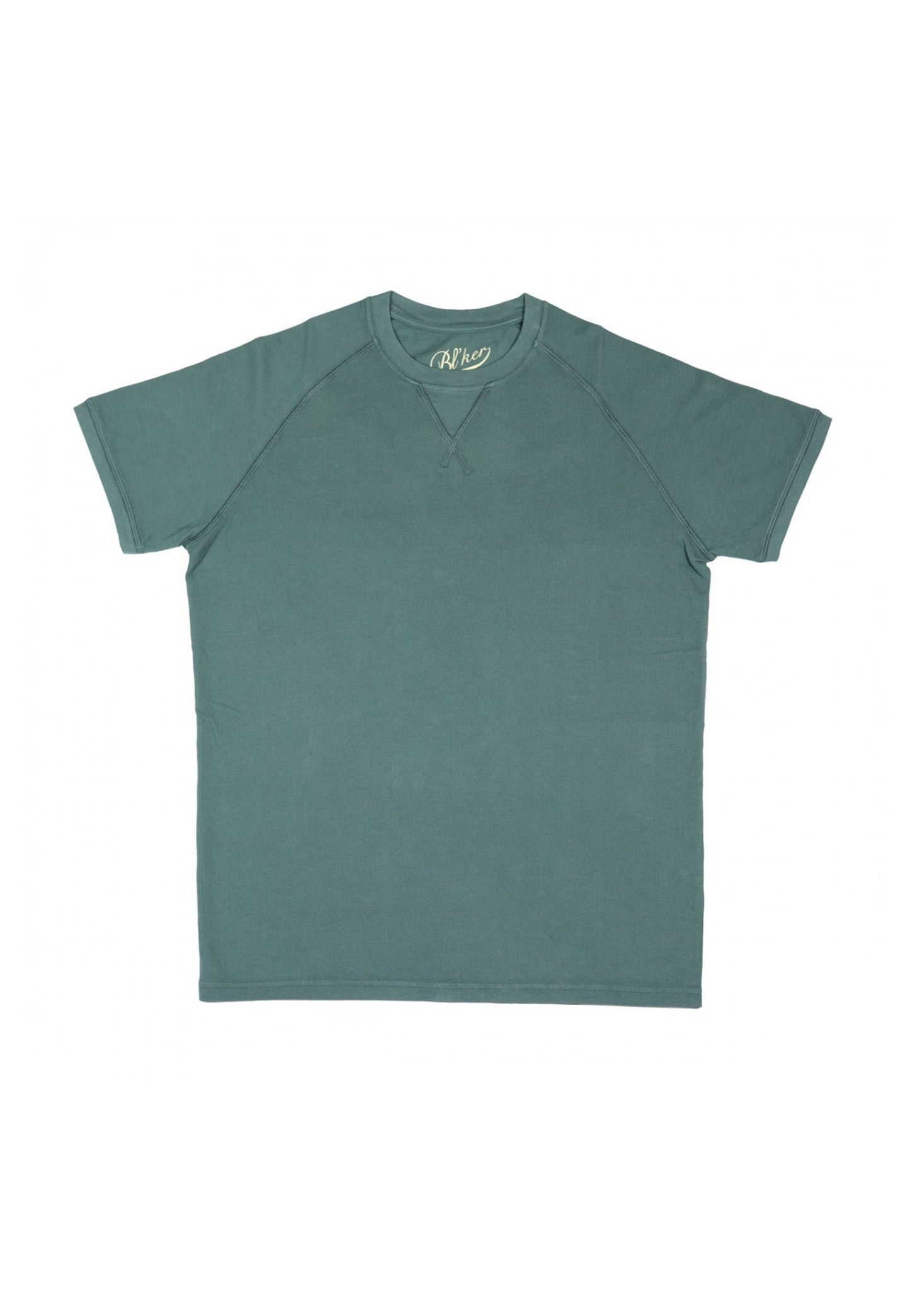 T-shirt girocollo verde Manica Corta Salem Raglan piquet Blker P26 1006-03 Green BLKER 