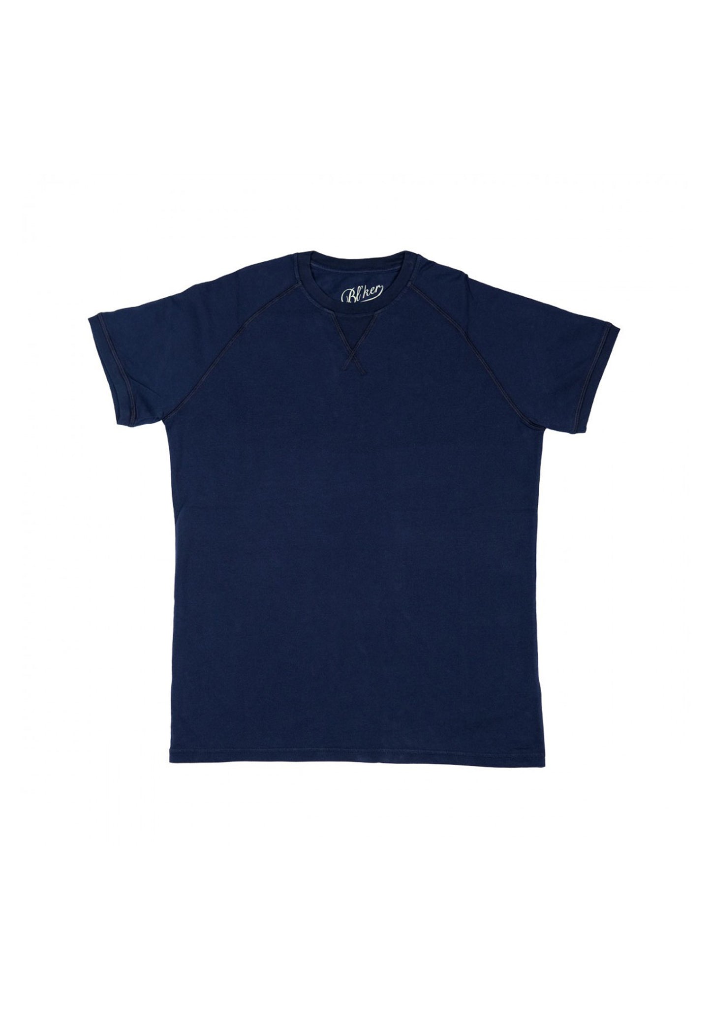 T-shirt girocollo blu Manica Corta Salem Raglan piquet Blker P26 1006-03 Navy BLKER 