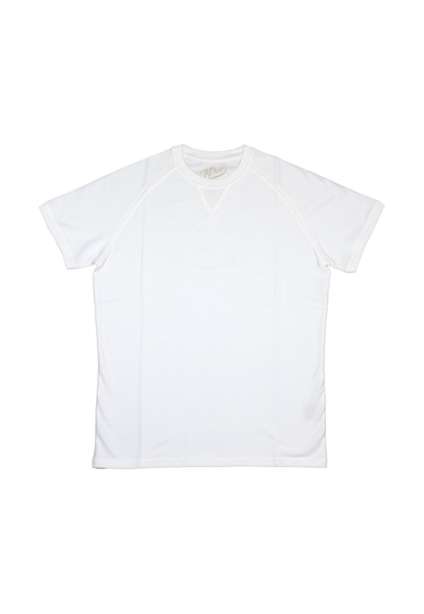 T-shirt girocollo bianca Manica Corta Salem Raglan piquet Blker P26 1006-03 White BLKER 