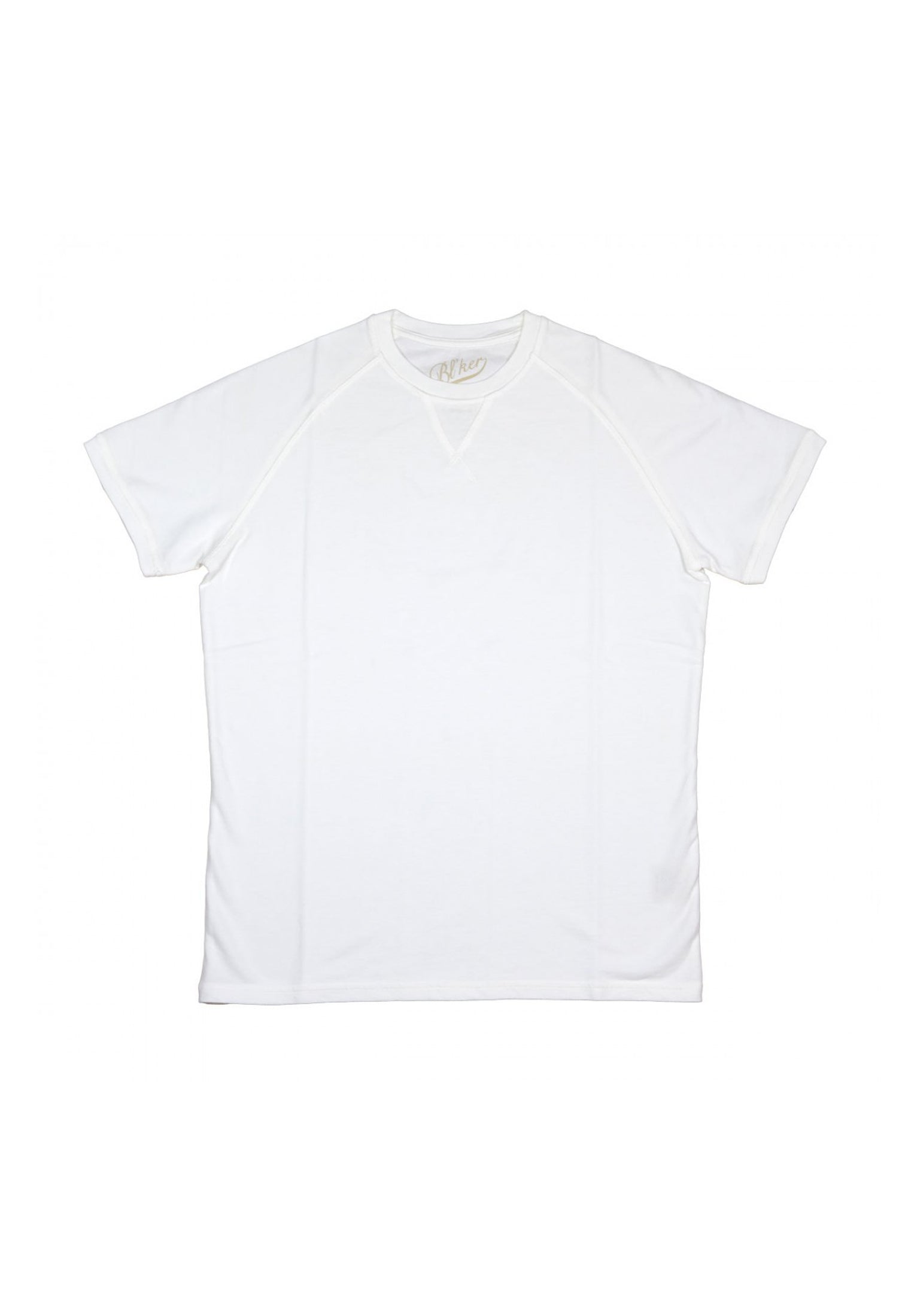 T-shirt girocollo bianca Manica Corta Salem Raglan piquet Blker P26 1006-03 White BLKER 