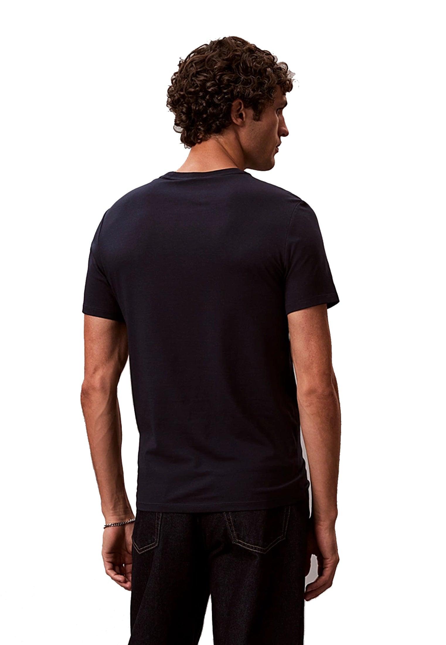 T-shirt blu scuro girocollo cotone Liquid Touch Calvin Klein P26 LV04LC240GCEF CEFCEF CALVIN KLEIN PRE 