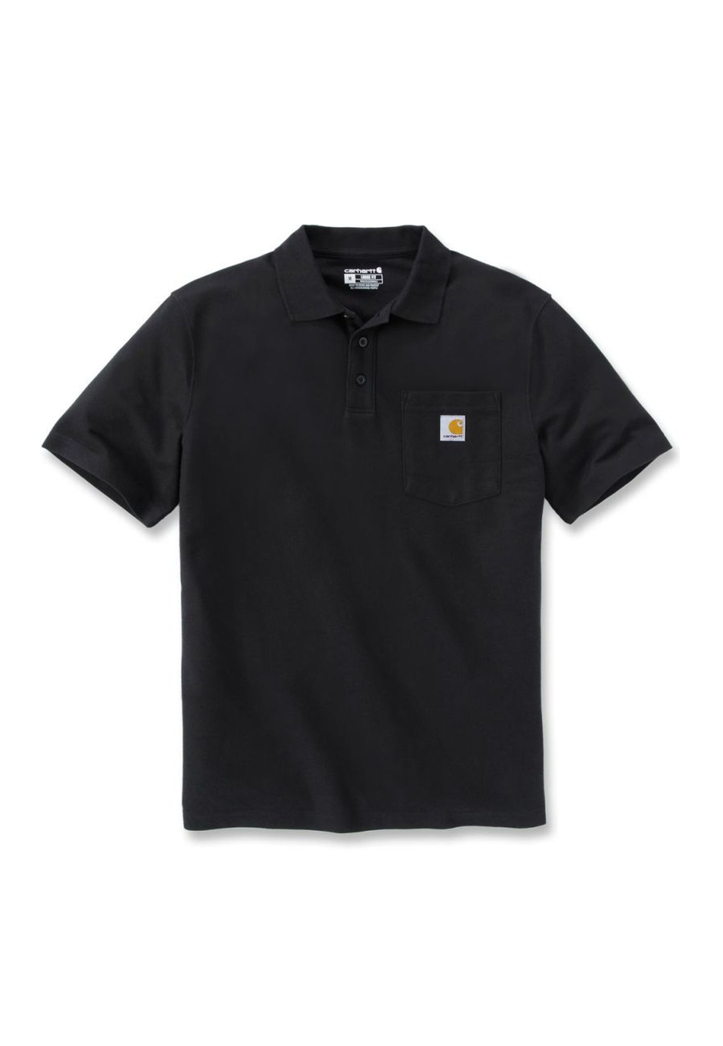 Polo cotone nera manica corta Carhartt Workwear P26 106685 BLACK CARHARTT 
