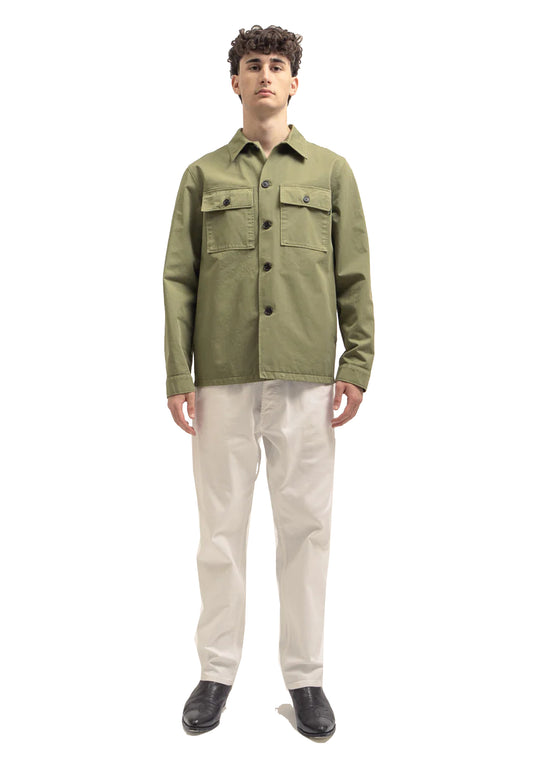 Giacca camicia verde militare gabardina Department Five P26 UC524 1TF0054 715715 DEPARTMENT FIVE 