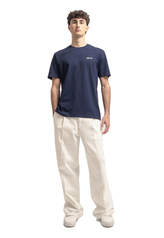T-shirt blu girocollo cotone Bold Department Five P26 UT510 2JF0034 816816 DEPARTMENT FIVE 