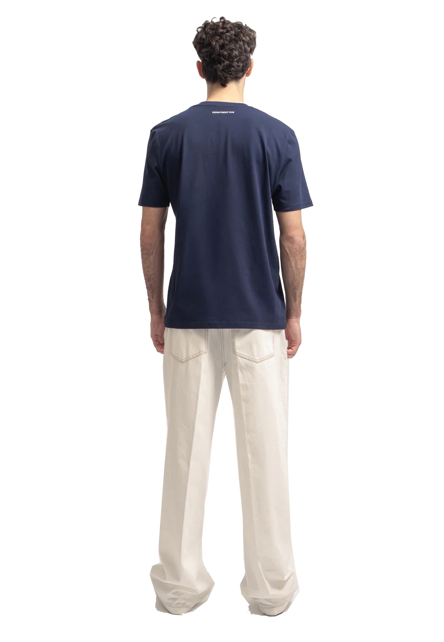 T-shirt blu girocollo cotone Bold Department Five P26 UT510 2JF0034 816816 DEPARTMENT FIVE 
