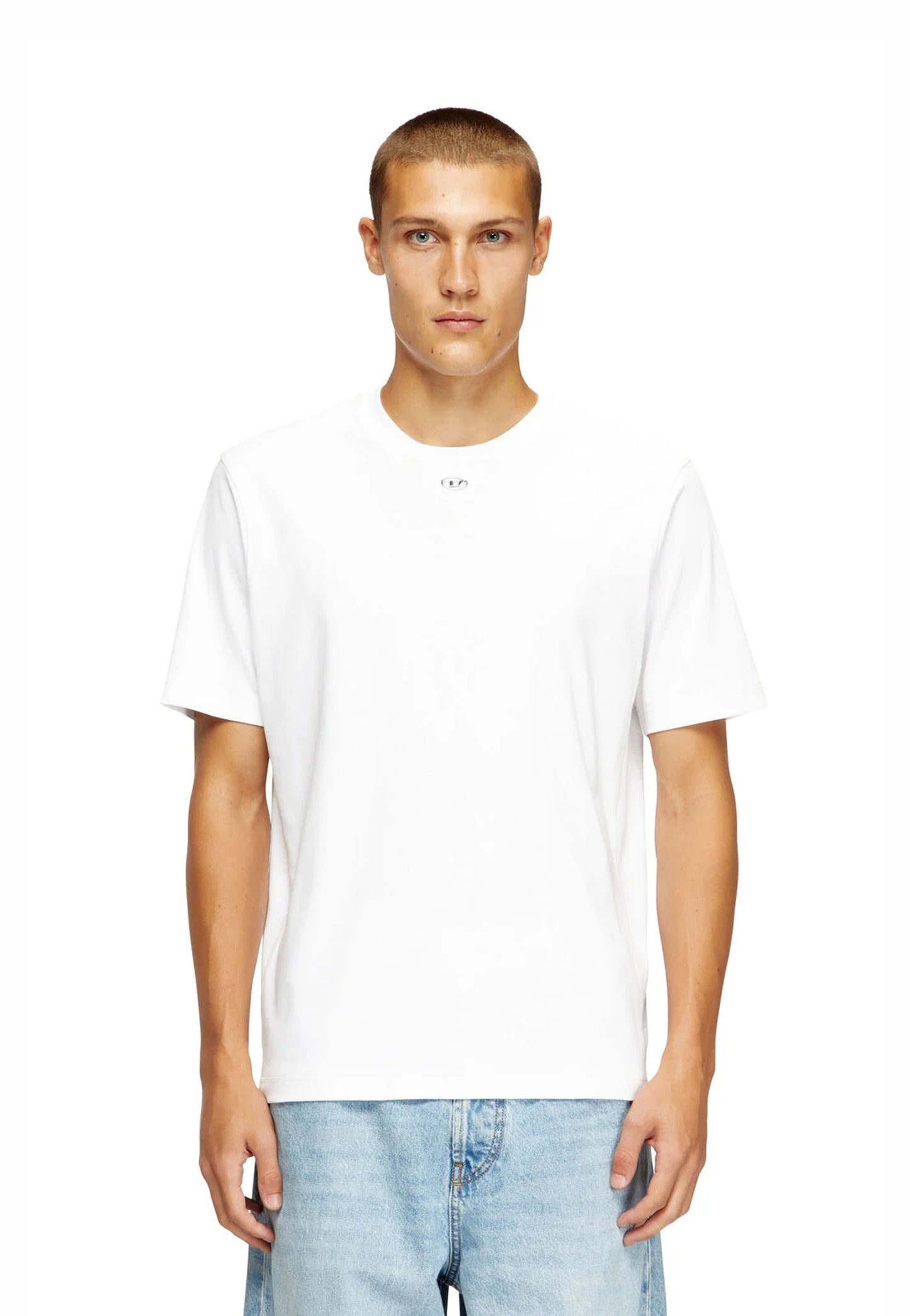 T-shirt girocollo bianca cotone Diesel P26 A199630AIJU 100100 DIESEL 