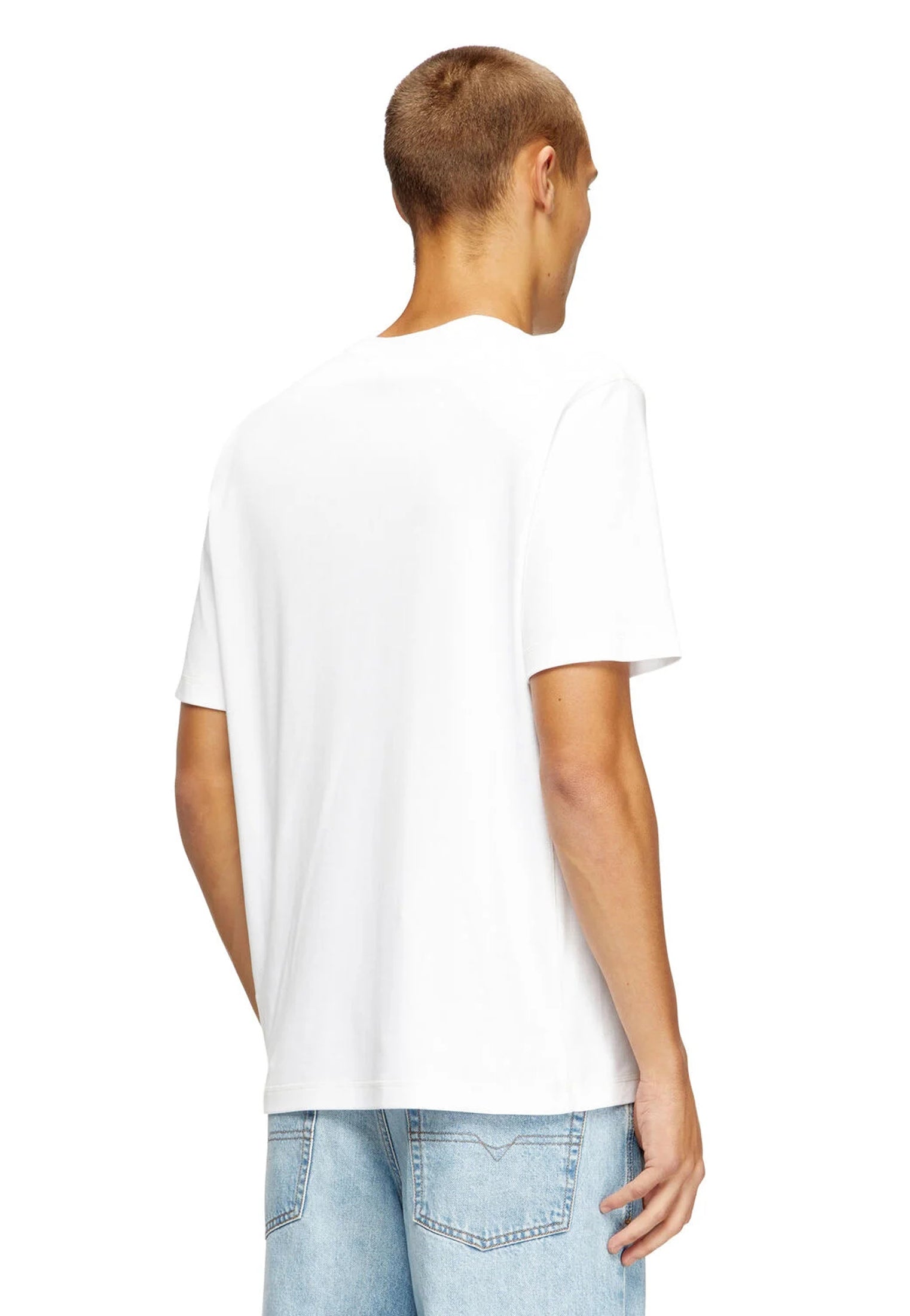 T-shirt girocollo bianca cotone Diesel P26 A199630AIJU 100100 DIESEL 
