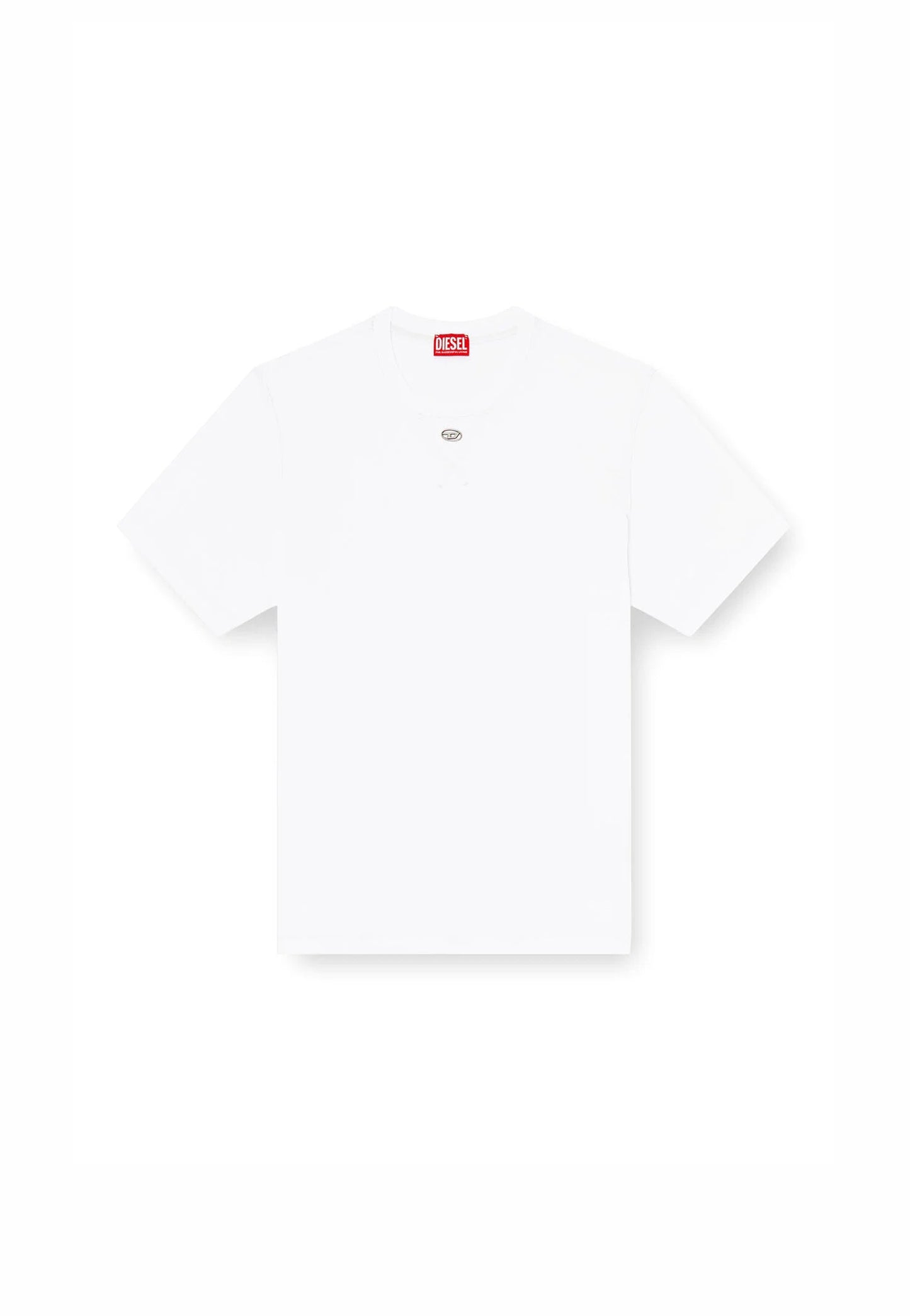 T-shirt girocollo bianca cotone Diesel P26 A199630AIJU 100100 DIESEL 
