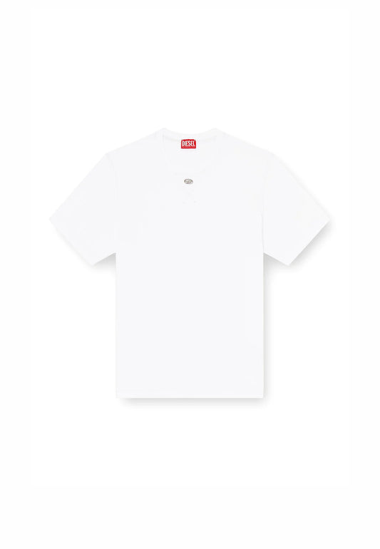 T-shirt girocollo bianca cotone Diesel P26 A199630AIJU 100100 DIESEL 
