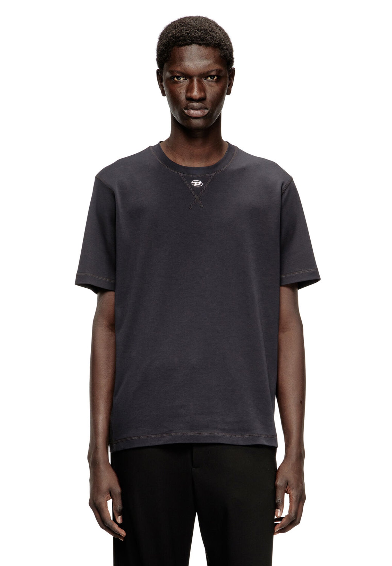 T-shirt girocollo grigia cotone Diesel P26 A199630AIJU 9XX4 DIESEL 