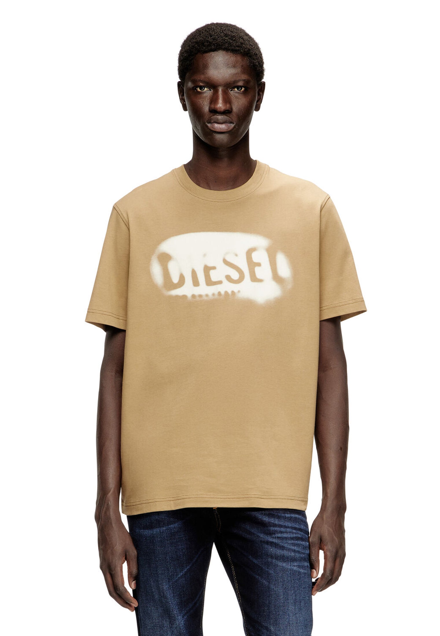 T-shirt girocollo beige cotone Diesel P26 A199710QIAM 7DG DIESEL 