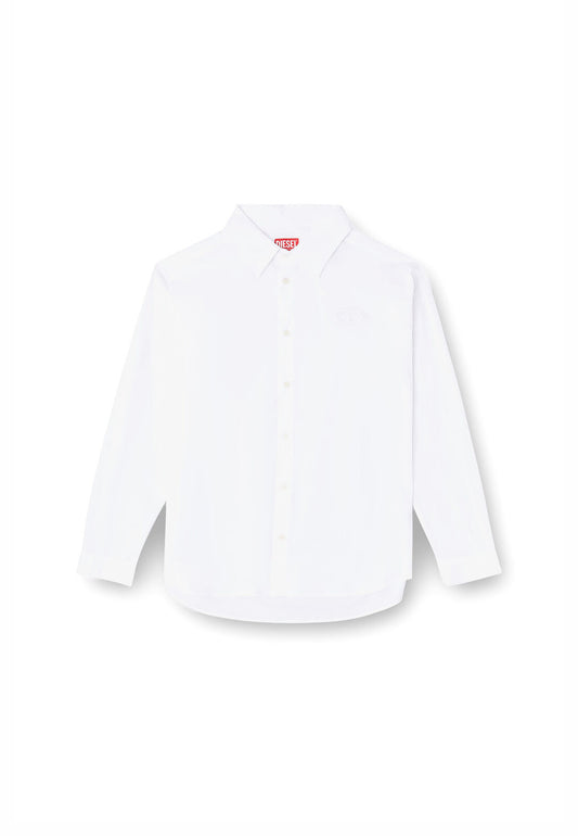 Camicia bianca popeline cotone S-Simply Diesel P26 A204720GSBH 100100 DIESEL 