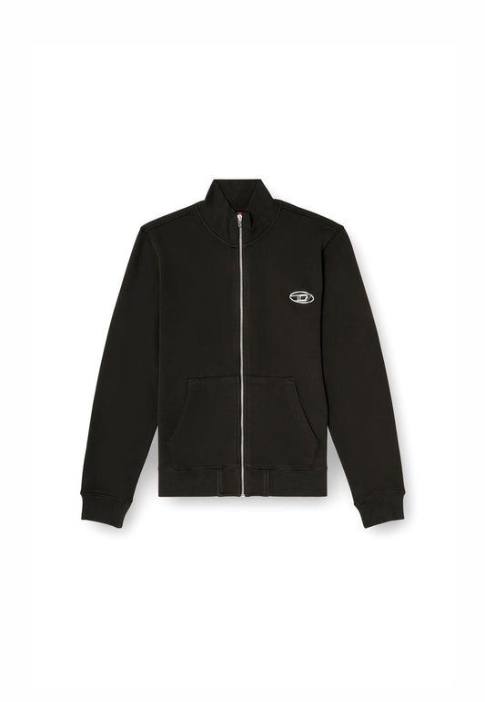 Felpa collo alto con zip nera S-Ginn Diesel P26 A218730BKBW 9001 DIESEL 