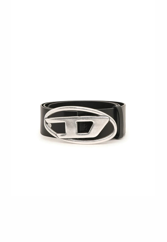 Cintura in pelle nera con fibbia a D B-1dr Diesel P26 X08516PR666 T80131 DIESEL 