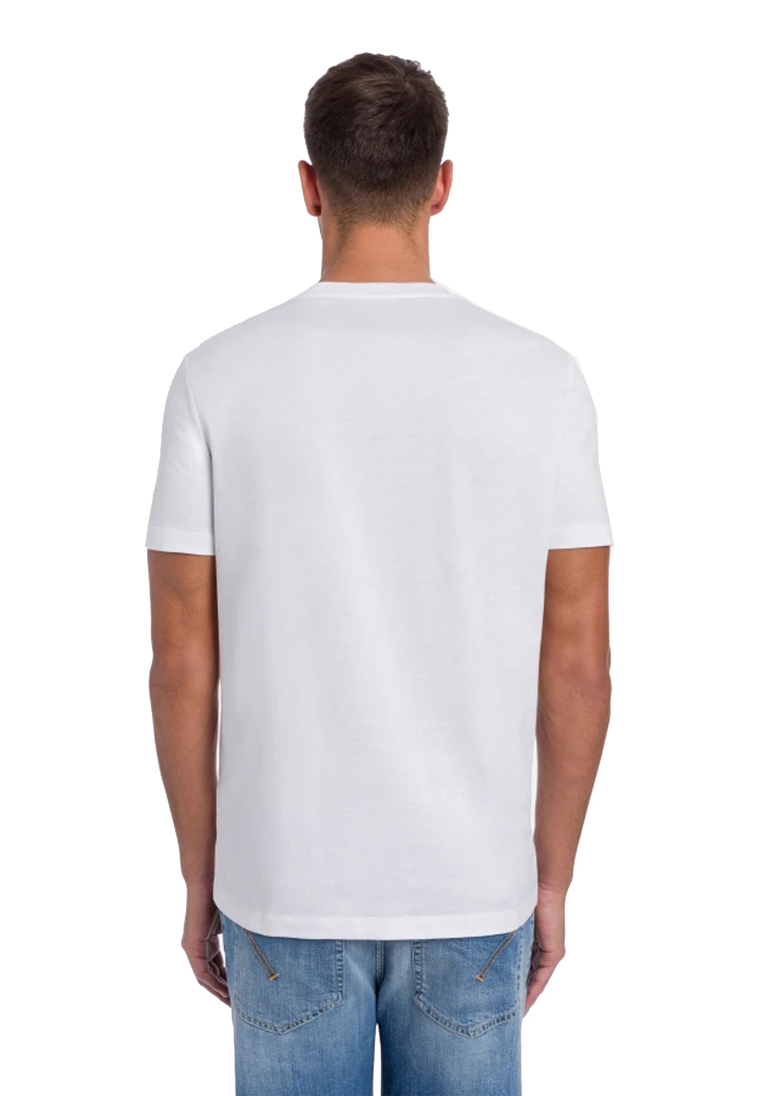 T-shirt girocollo bianca cotone regular fit Dondup P26 US198 JF0271U ZL4000 DONDUP 