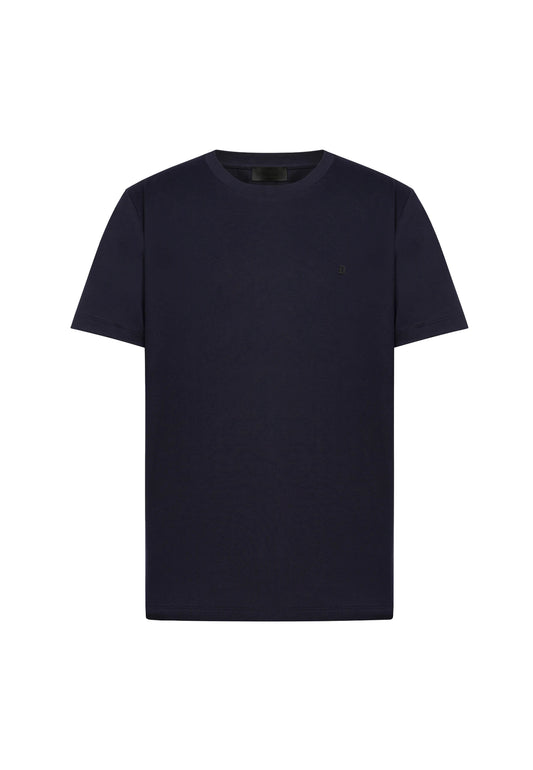 T-shirt girocollo blu cotone regular fit Dondup P26 US198 JF0271U ZL4890 DONDUP 
