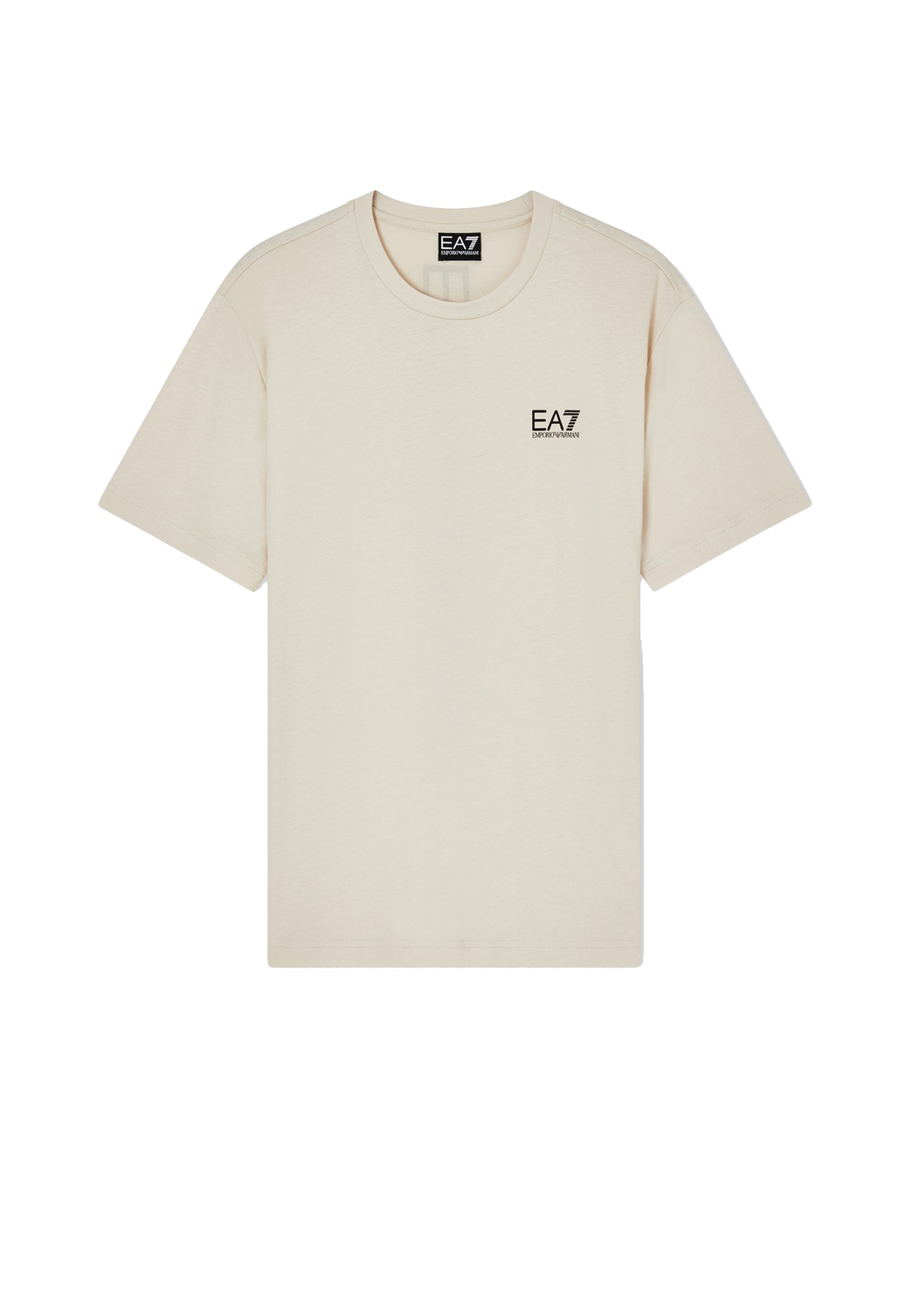 T-shirt girocollo cotone beige EA7 Armani P26 7M000567 AF10375 U1088U1088 EA7 