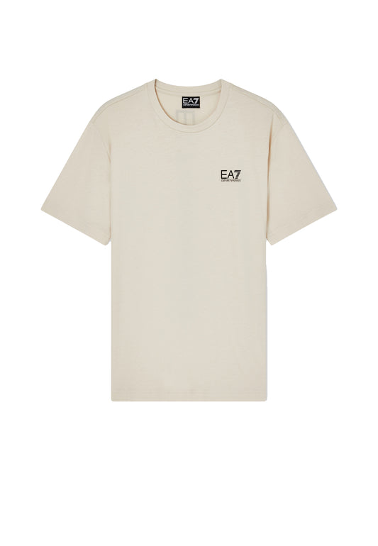 T-shirt girocollo cotone beige EA7 Armani P26 7M000567 AF10375 U1088U1088 EA7 