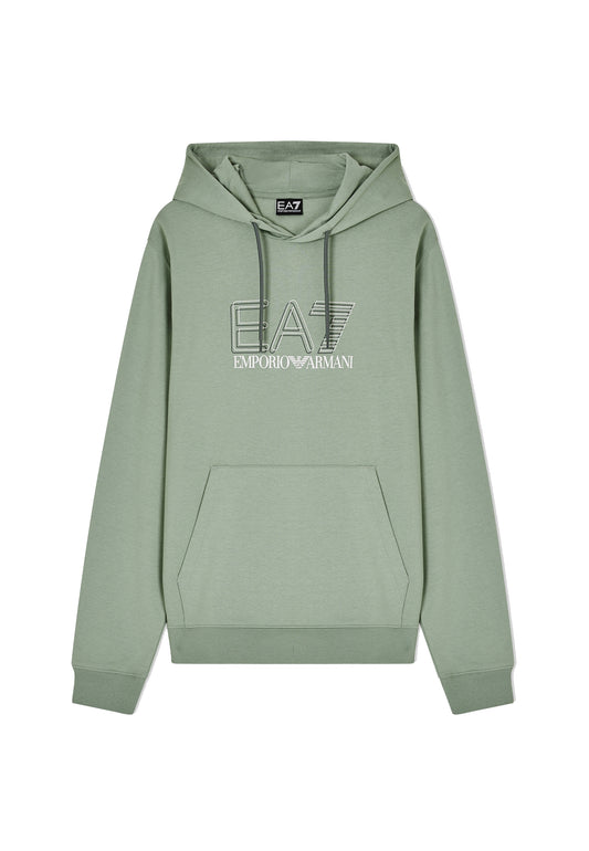 Felpa con cappuccio verde cotone EA7 Armani P26 7M001313 AF13512 U7243U7243 EA7 